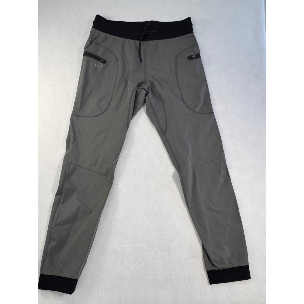 BYLT‎ Basics Mens Premium Jogger Pants Grey Black XL Zipper Pockets P_JOG_GMT_XL